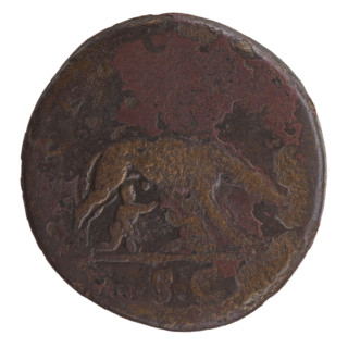 Sestertius, Antoninus Pius (86–161; Roman emperor 138–161), issuer. Obverse: Head of Antoninus Pius