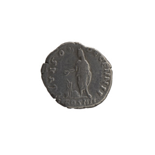 Denarius of Antoninus Pius (86–161; Roman emperor 138–161). Obverse: head of the emperor with a
