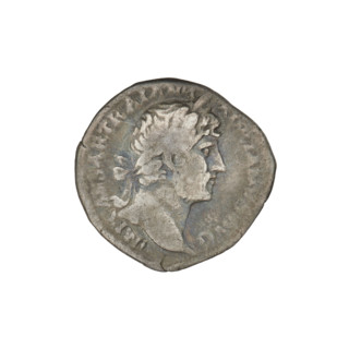 Denarius, Hadrian (76–138; Roman emperor 117–138). Obverse: Bust of Hadrian with laurel wreath