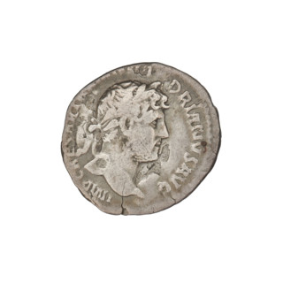 Denarius, Hadrian (76–138; Roman emperor 117–138). Obverse: Bust of Hadrian with laurel wreath
