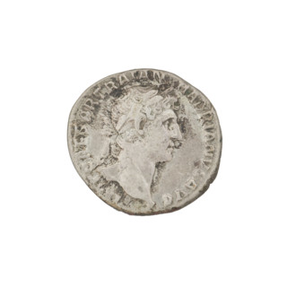 Denarius, Hadrian (76–138; Roman emperor 117–138). Obverse: Bust of Hadrian with laurel wreath
