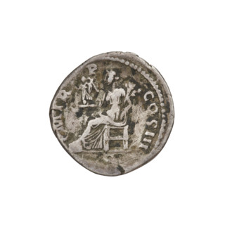 Denarius, Hadrian (76–138; Roman emperor 117–138). Obverse: Bust of Hadrian with laurel wreath