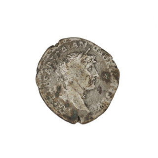 Denarius, Hadrian (76–138; Roman emperor 117–138). Obverse: Bust of Hadrian with laurel wreath