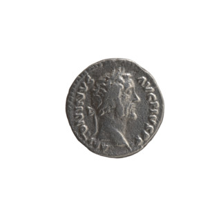Denarius (forgery) of Antoninus Pius (86–161; Roman emperor 138–161). Obverse: Head of Antoninus