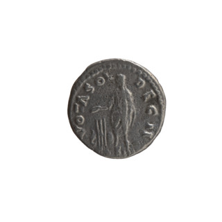 Denarius (forgery) depicting Antoninus Pius (86–161; Roman emperor 138–161). Obverse: head of