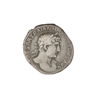 Denarius, Hadrian (76–138; Roman emperor 117–138). Obverse: Bust of Hadrian with laurel wreath