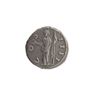 Denarius of Antoninus Pius (86–161; Roman emperor 138–161). Obverse: Head of Antoninus Pius in a