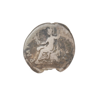 Denarius, Hadrian (76–138; Roman emperor 117–138). Obverse: Bust of Hadrian with laurel wreath