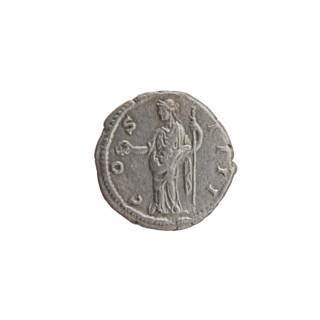 Denarius of Antoninus Pius (r. 138–161). Obverse: Laureate head of Antoninus Pius facing right,
