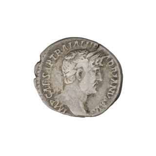 Denarius, Hadrian (76–138; Roman emperor 117–138). Obverse: Bust of Hadrian with laurel wreath