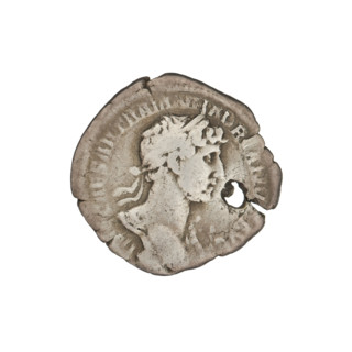 Denarius, Hadrian (76–138; Roman emperor 117–138). Obverse: Bust of Hadrian with laurel wreath