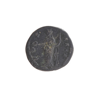 Denarius of Antoninus Pius (86–161; Roman emperor 138–161). Obverse: Head of Antoninus Pius in a