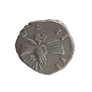 Denarius, Antoninus Pius (86–161; Roman emperor 138–161), caduceus, ears of corn; obverse: Head of