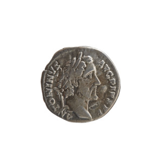 Denarius of Antoninus Pius (86–161; Roman emperor 138–161), c. 145–161. Obverse: Head of Antoninus