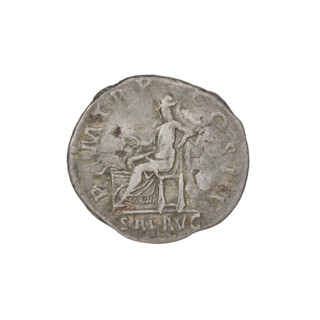 Denarius, Hadrian (76–138; Roman emperor 117–138). Obverse: Bust of Hadrian with laurel wreath