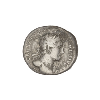 Denarius, Hadrian (76–138; Roman emperor 117–138). Obverse: Bust of Hadrian with laurel wreath