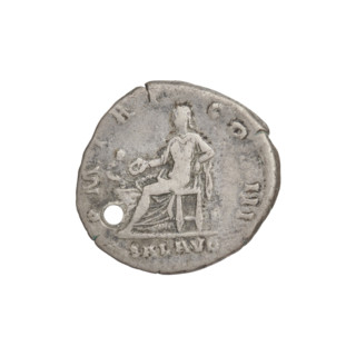Denarius, Hadrian (76–138; Roman emperor 117–138). Obverse: Bust of Hadrian with laurel wreath