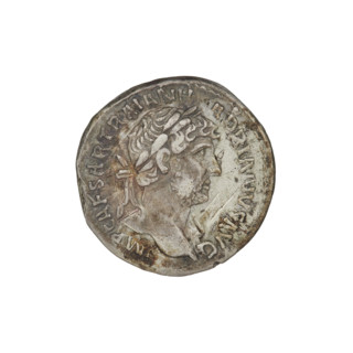Denarius, Hadrian (76–138; Roman emperor 117–138). Obverse: Bust of Hadrian with laurel wreath