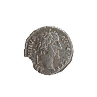 Denarius, Antoninus Pius (86–161; Roman emperor 138–161), c. 145–161. Obverse: Head of Antoninus