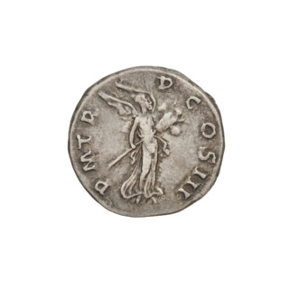 Denarius, Hadrian (76–138; Roman emperor 117–138). Obverse: Bust of Hadrian with laurel wreath
