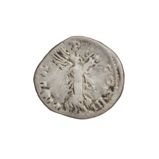 Denarius of Hadrian (76–138; Roman emperor 117–138). Obverse: Bust of Hadrian with laurel wreath