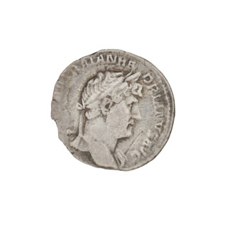 Denarius, Hadrian (76–138; Roman emperor 117–138). Obverse: Bust of Hadrian with laurel wreath