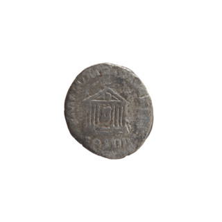 Denarius of Antoninus Pius (86–161; Roman emperor 138–161). Obverse: head of the emperor in a