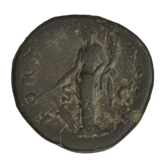 Sestertius, Hadrian (76–138; Roman emperor 117–138). Obverse: Bust of Hadrian with laurel wreath