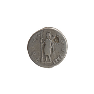 Denarius, Antoninus Pius (86–161; Roman emperor 138–161). Obverse: Head of Antoninus Pius in a