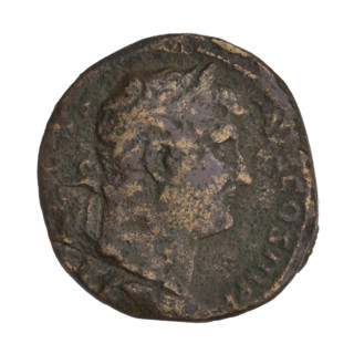 sestertius, Hadrian (76–138; Roman emperor 117–138), cornucopia, Felicitas (personification).