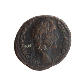 Antoninus Pius (86–161; Roman emperor 138–161), issuer. Obverse: Head of Antoninus Pius in a laurel