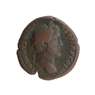 Antoninus Pius (86–161; Roman Emperor 138–161), issuer. Obverse: head of the emperor in a laurel