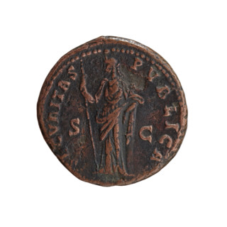 Antoninus Pius (86–161; Roman Emperor 138–161), issuer. Obverse: Head of Antoninus Pius in a laurel