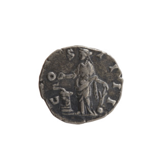 Denarius of Antoninus Pius (r. 138–161). Obverse: head of the emperor in a laurel wreath facing