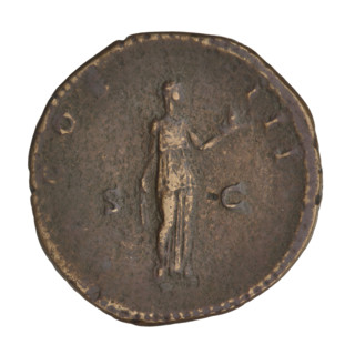 Dupondius, Hadrian (76–138; Roman emperor 117–138). Obverse: head of Hadrian in radiant crown