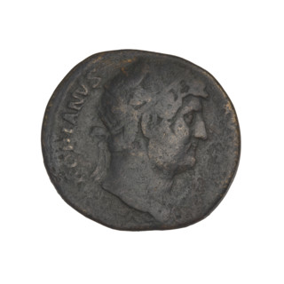 dupondius, Hadrian (76–138; Roman emperor 117–138); Obv.: head of Hadrian in radiant crown facing