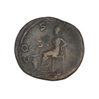 dupondius, Hadrian (76–138; Roman emperor 117–138); obverse: head of Hadrian in radiant crown