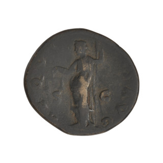 Hadrian (76–138; Roman emperor 117–138); obverse: head of Hadrian in laurel wreath facing right;