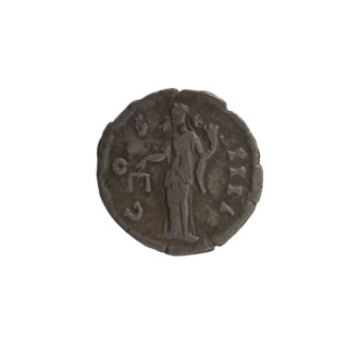Denarius of Antoninus Pius (86–161; Roman emperor 138–161). Obverse: head of Antoninus Pius in a