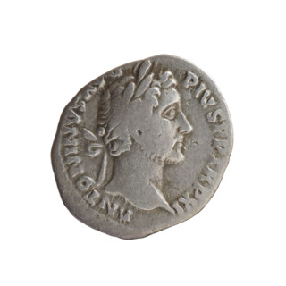 Denarius of Antoninus Pius (86–161; Roman emperor 138–161), ca. 147–148. Obverse: head of Antoninus