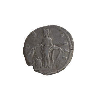 Denarius of Antoninus Pius (86–161; Roman emperor 138–161). Obverse: Head of Antoninus Pius in a