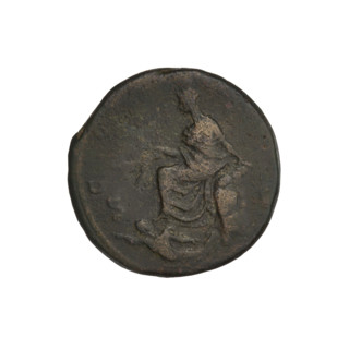 Hadrian (76–138; Roman emperor 117–138). Obverse: head of Hadrian in laurel wreath facing right;