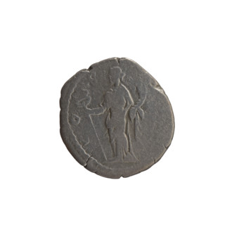 Denarius of Antoninus Pius (reigned 138–161 CE), 148–149 CE. Obverse: laureate head of Antoninus