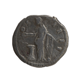 Denarius, Antoninus Pius (86–161; Roman emperor 138–161). Obverse: head of the emperor in a laurel