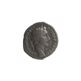 Denarius, Antoninus Pius (86–161; Roman emperor 138–161). Obverse: head of Antoninus Pius in a