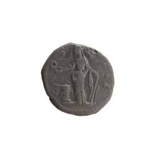 Denarius, Antoninus Pius (86–161; Roman emperor 138–161). Obverse: head of Antoninus Pius in a