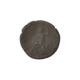 Quarter (denarius?) of Hadrian (76–138; Roman emperor 117–138). Obverse: bust of Hadrian facing