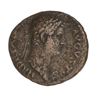 Hadrian (76–138; Roman emperor 117–138). Coin (119–138, Rome). Obverse: Bust of Hadrian with laurel