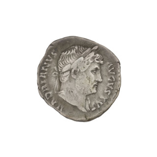 Denarius, Hadrian (76–138; Roman emperor 117–138). Obverse: head of Hadrian in laurel wreath facing