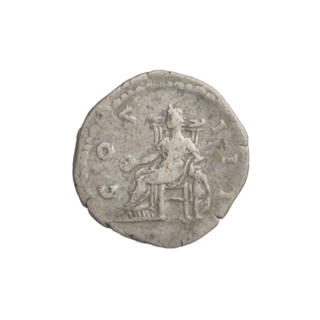 Denarius of Hadrian (76–138; Roman emperor 117–138). Obverse: head of Hadrian in laurel wreath